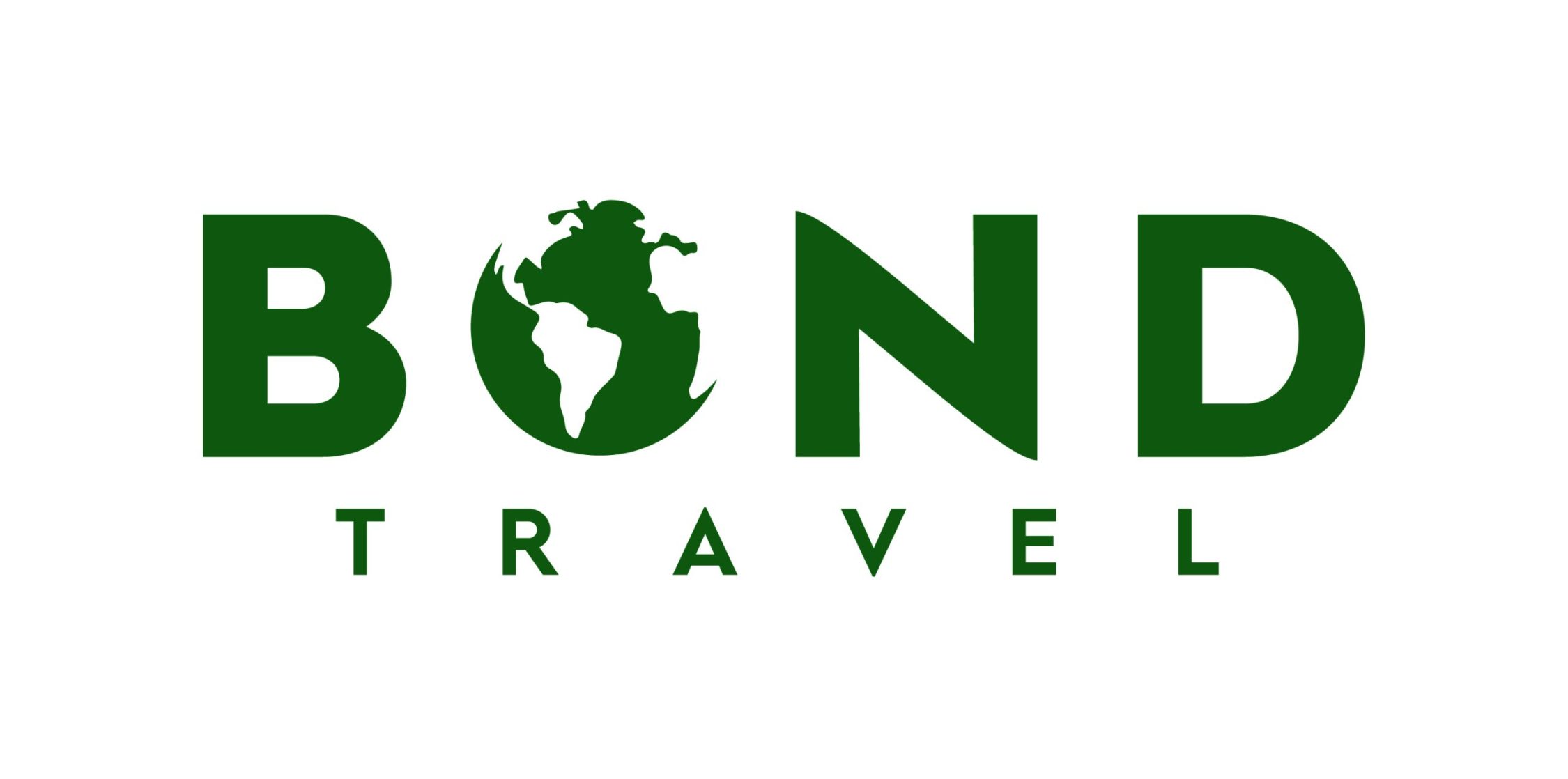 LF26 - Bond Travel logo - Green lettering on white